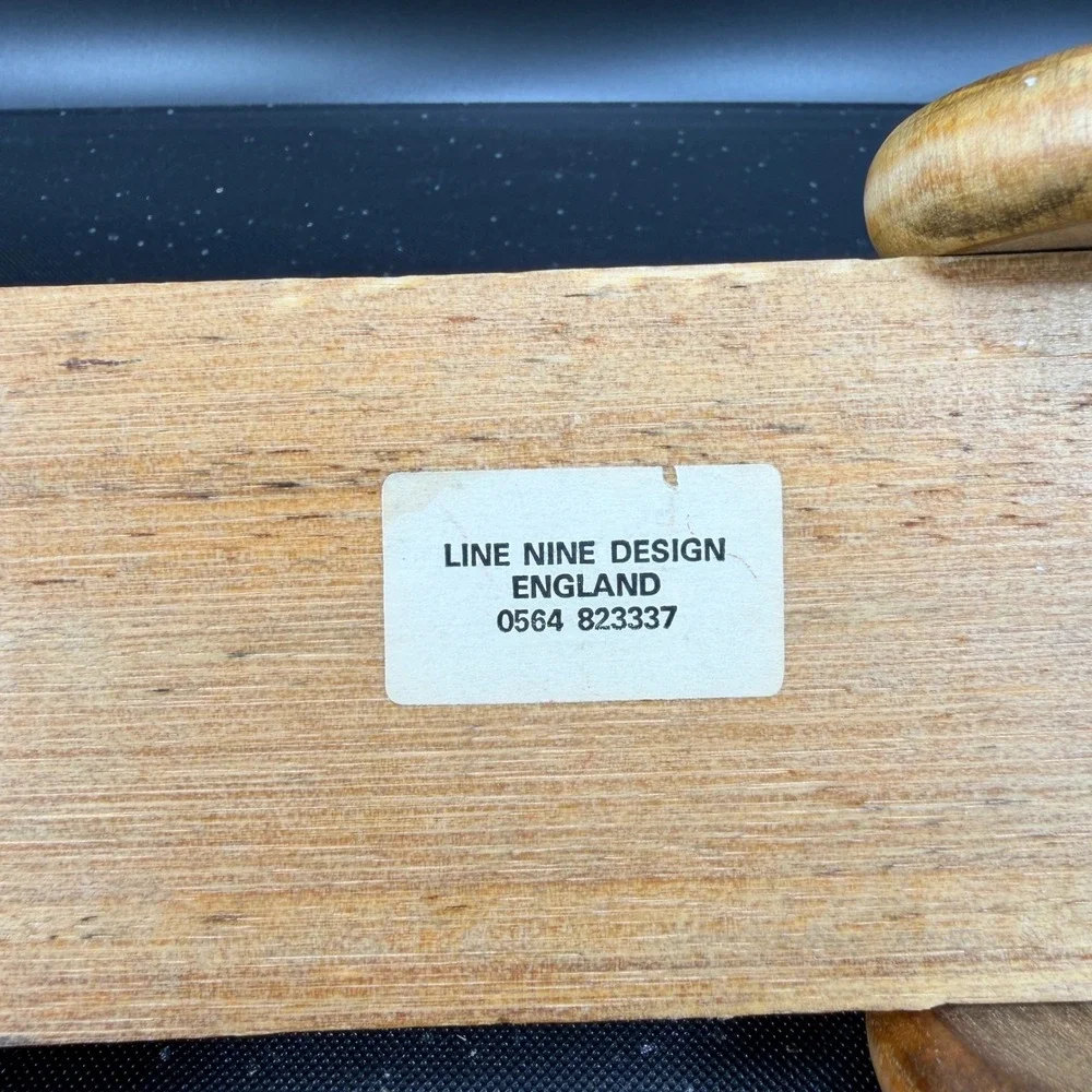 Line Nine Design England‎ Vintage Wooden Race Car Handcrafted Toy Decor 10 Inch